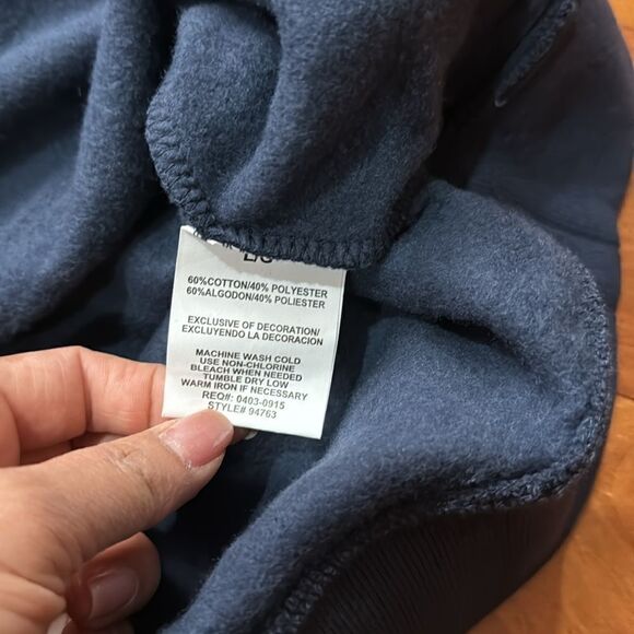 NWT NY Yankees Stitches Sweater Mens Blue Crew Neck Pullover NY Logo size L - Picture 9 of 9